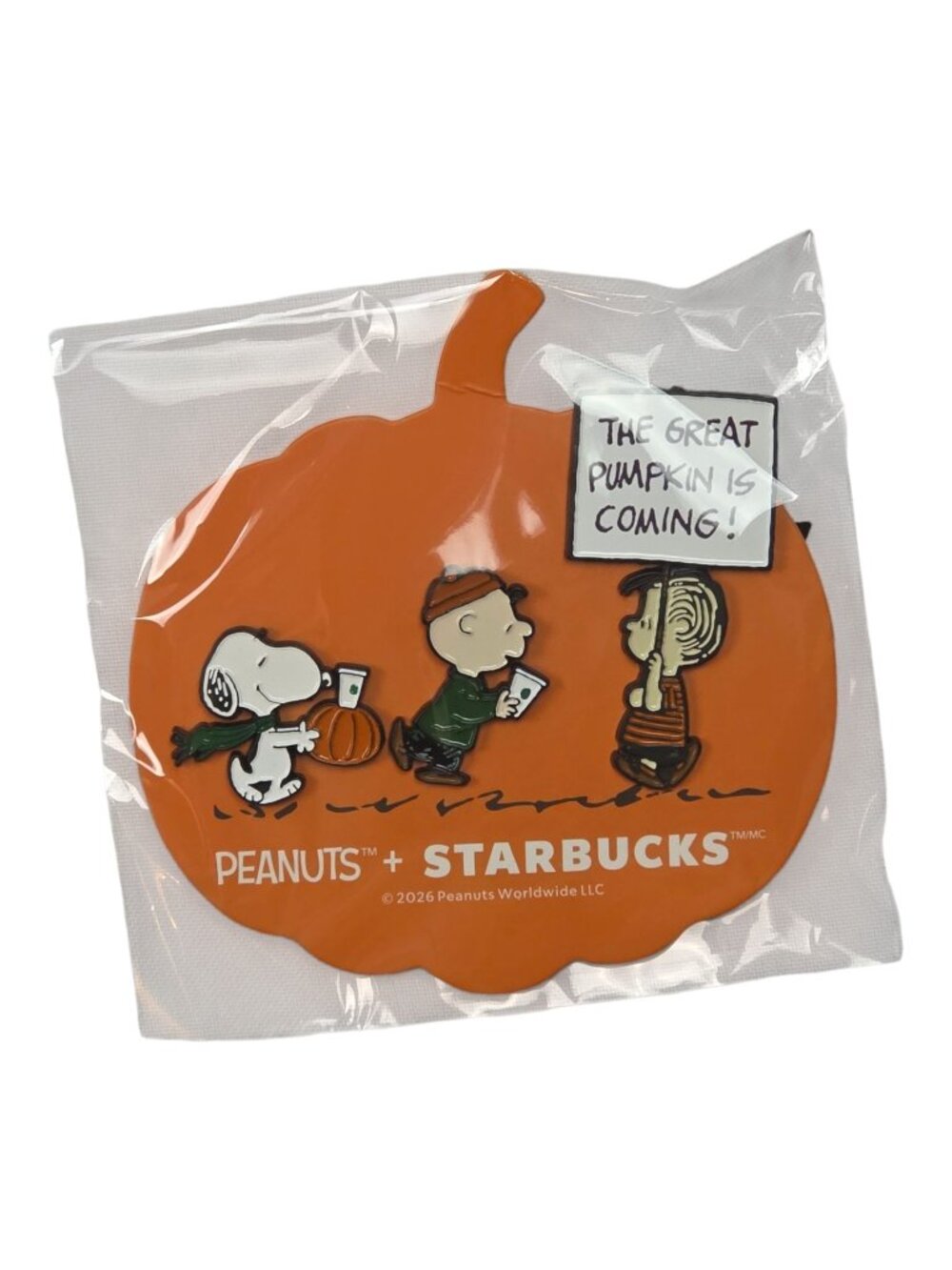 Peanuts Starbucks Great Pumpkin Enamel Pin Set 2026 Collectible NIP 011187252